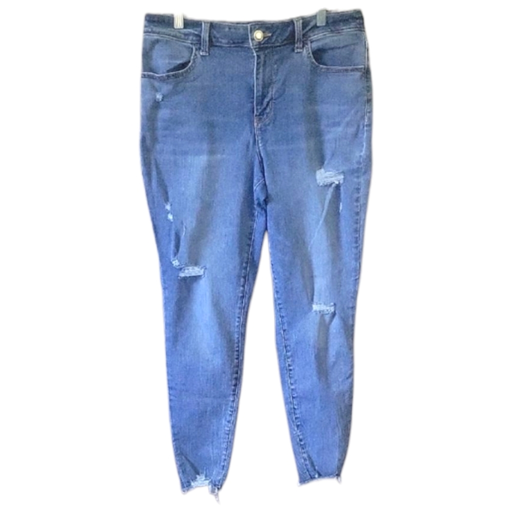 Mairices High Rise Distressed Skinny Jeans - Size Large Regular